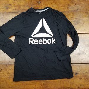 Reebok Huge Logo Black Long Sleeve T Shirt